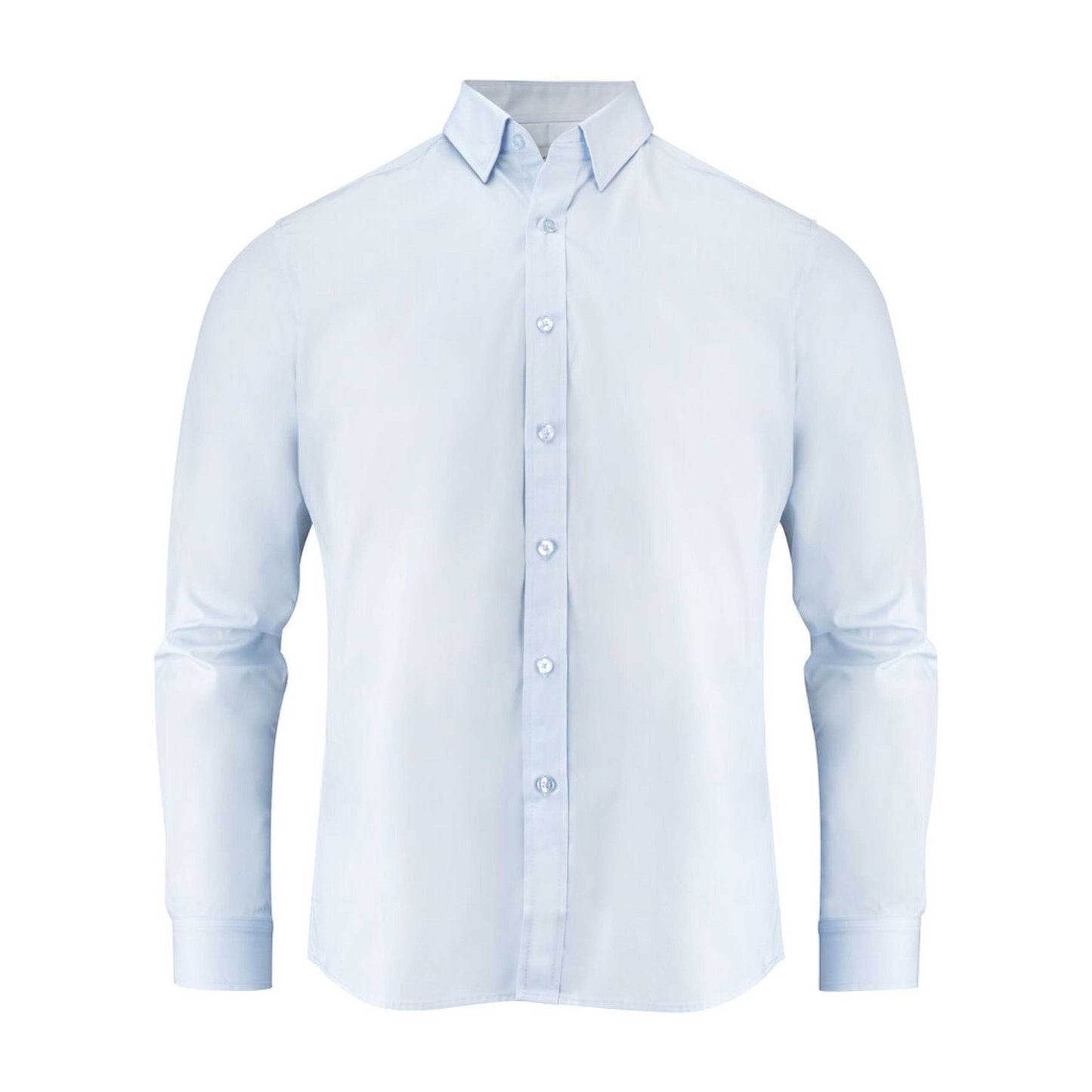 Light Blue - Front - James Harvest Mens Acton Business Shirt