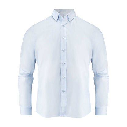 Light Blue - Front - James Harvest Mens Acton Business Shirt