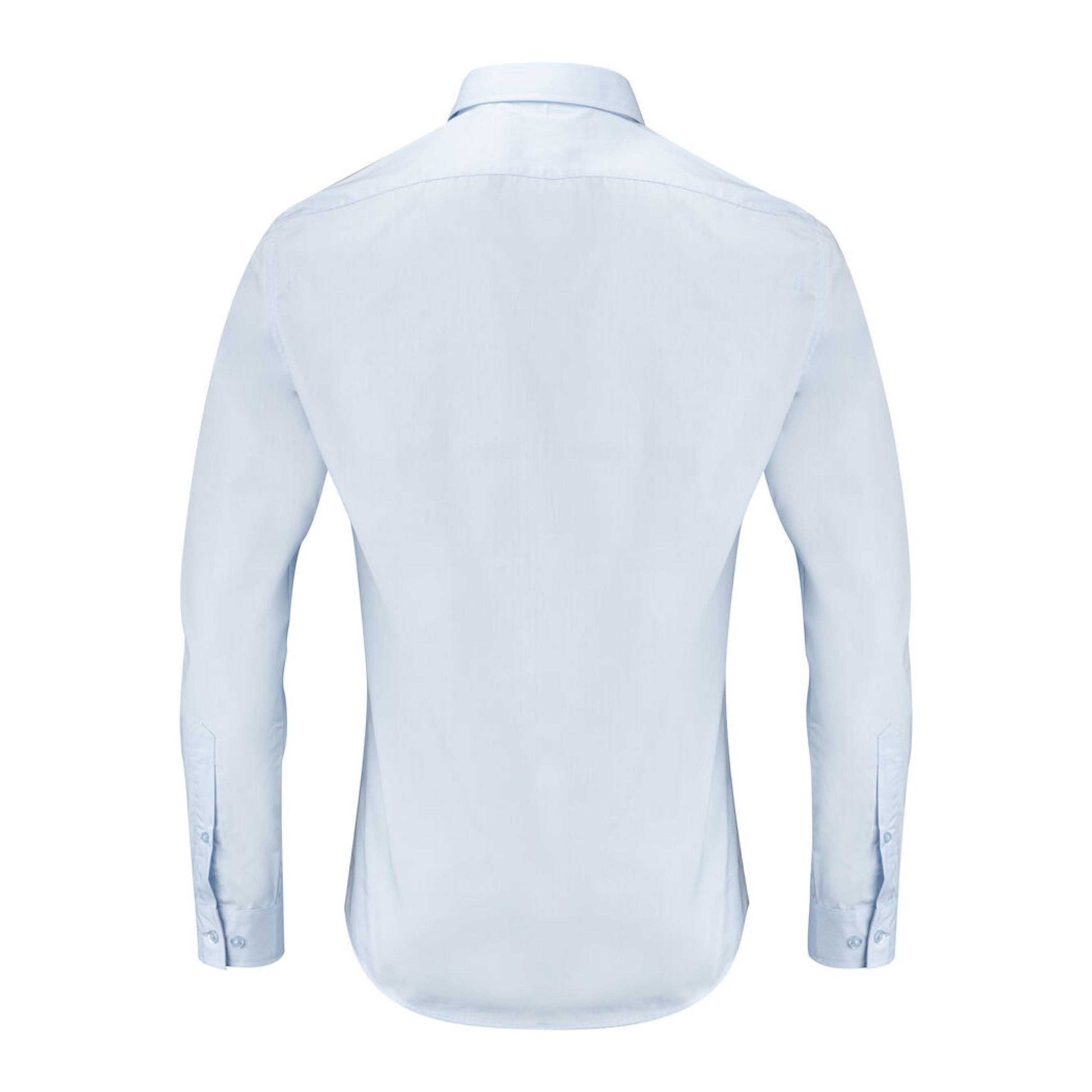 Light Blue - Back - James Harvest Mens Acton Business Shirt