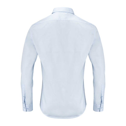 Light Blue - Back - James Harvest Mens Acton Business Shirt