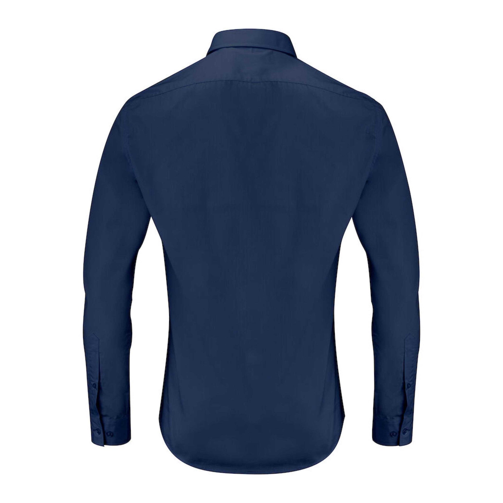 Navy - Back - James Harvest Mens Acton Business Shirt