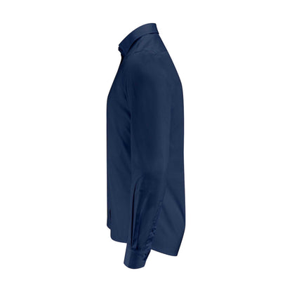 Navy - Side - James Harvest Mens Acton Business Shirt