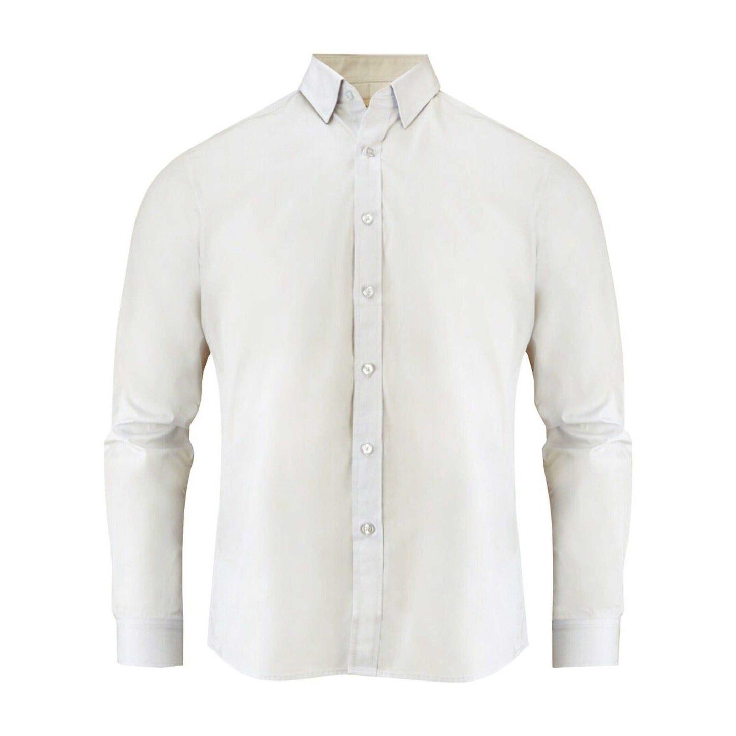 White - Front - James Harvest Mens Acton Business Shirt