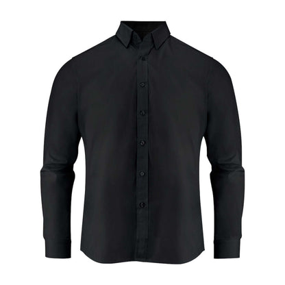 Black - Front - James Harvest Mens Acton Business Shirt