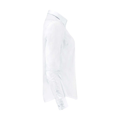White - Side - James Harvest Womens-Ladies Acton Shirt