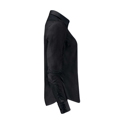 Black - Side - James Harvest Womens-Ladies Acton Shirt