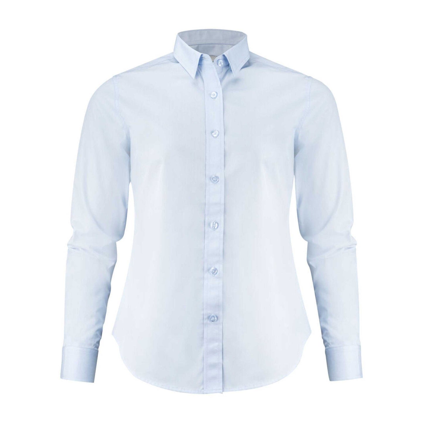 Light Blue - Front - James Harvest Womens-Ladies Acton Shirt