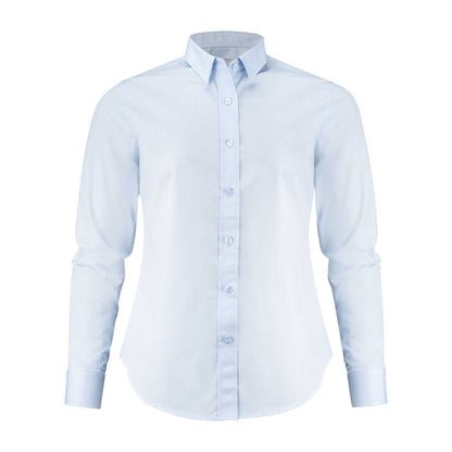 Light Blue - Front - James Harvest Womens-Ladies Acton Shirt