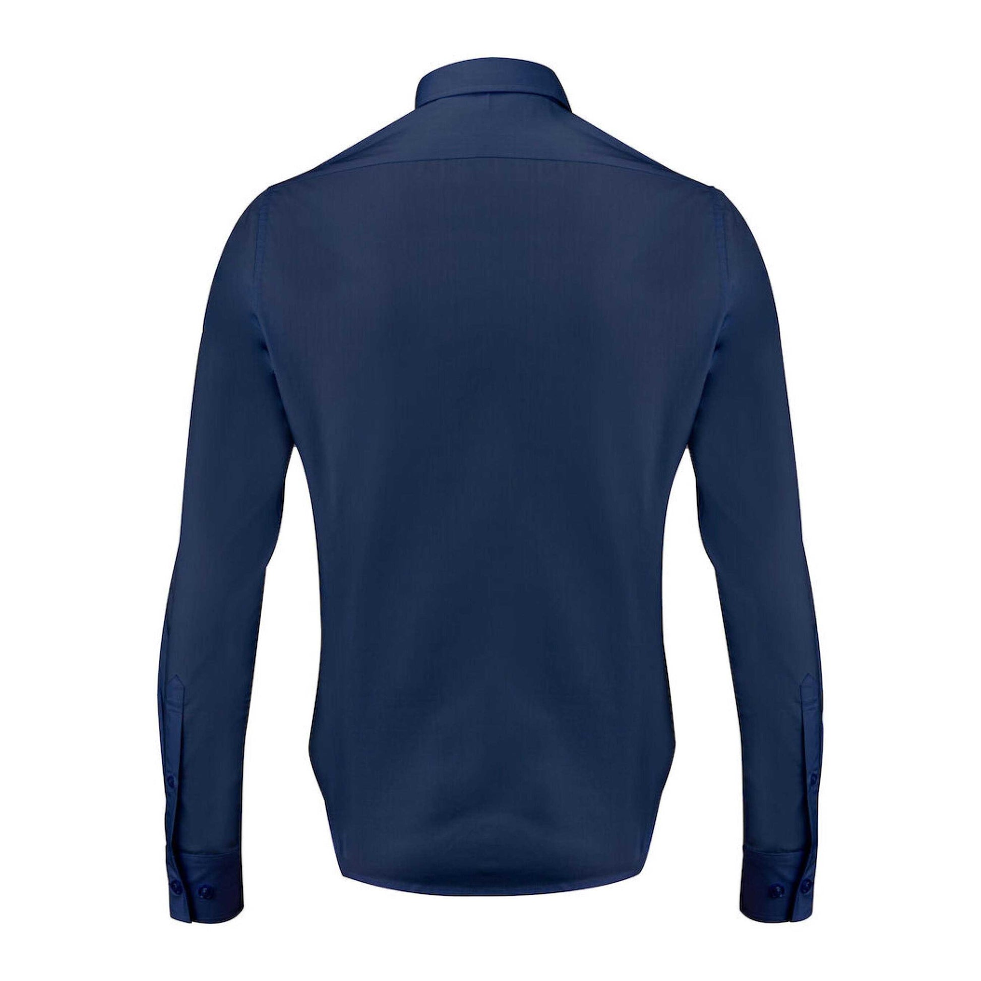 Navy - Back - James Harvest Womens-Ladies Acton Shirt