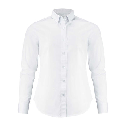 White - Front - James Harvest Womens-Ladies Acton Shirt