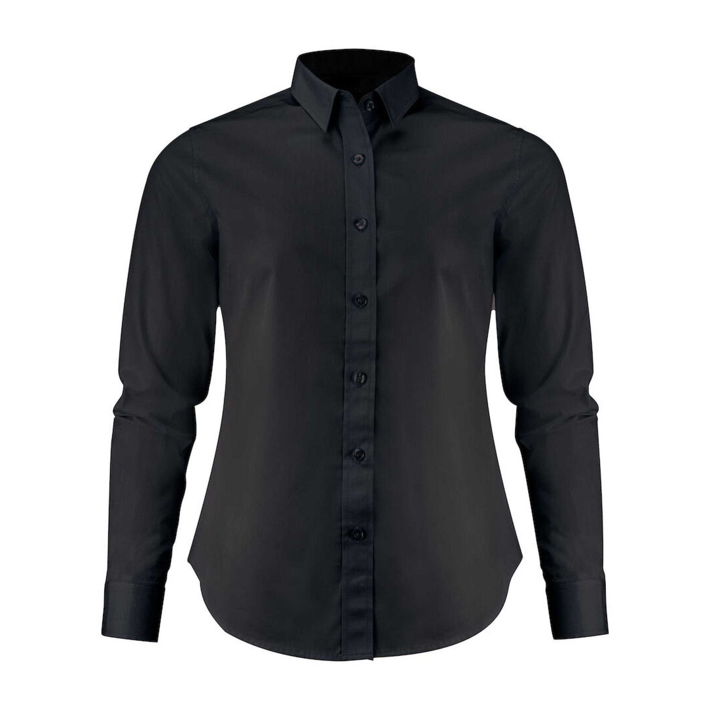Black - Front - James Harvest Womens-Ladies Acton Shirt