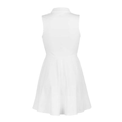 White - Back - Spiro Womens-Ladies Fitness Dress