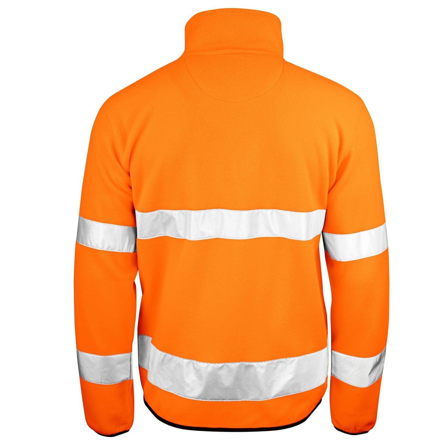 Orange - Back - Jobman Mens Hi-Vis Fleece Jacket