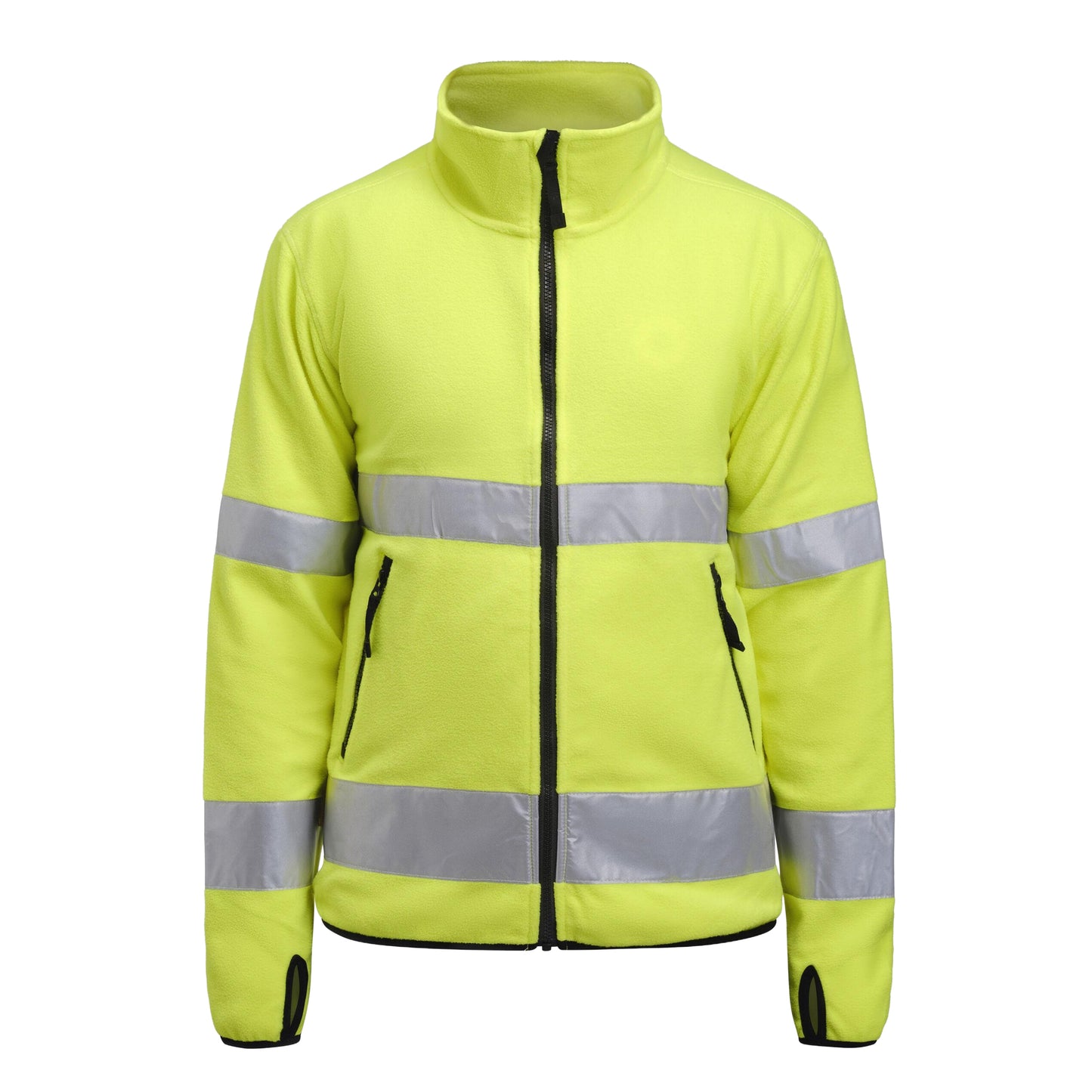 Yellow - Front - Jobman Mens Hi-Vis Fleece Jacket