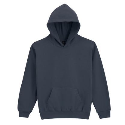 Dark Heather - Front - Gildan Childrens-Kids Fleece Midweight Hoodie
