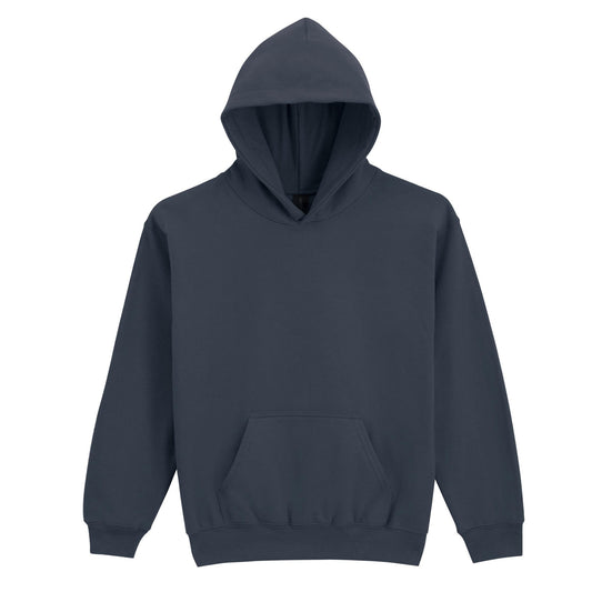 Dark Heather - Front - Gildan Childrens-Kids Fleece Midweight Hoodie