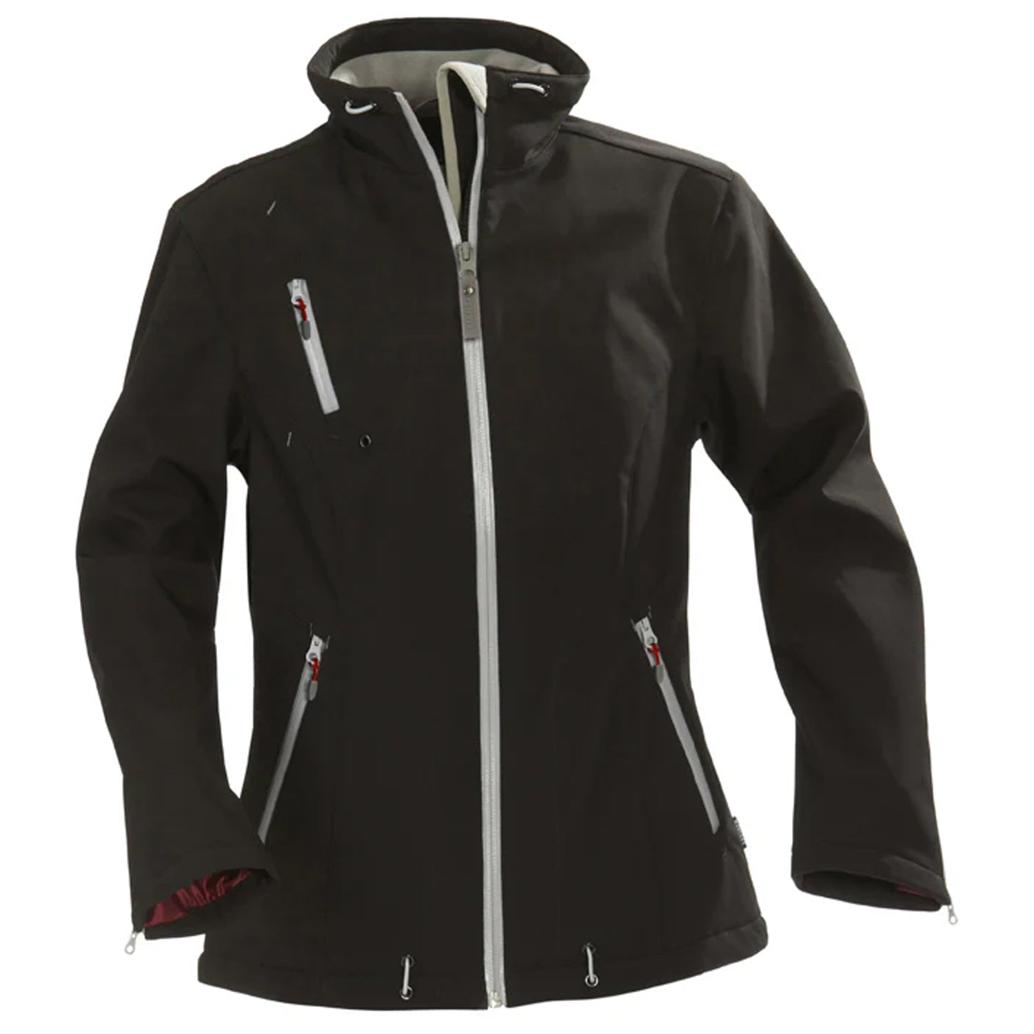Black - Front - James Harvest Womens-Ladies Savannah Soft Shell Jacket