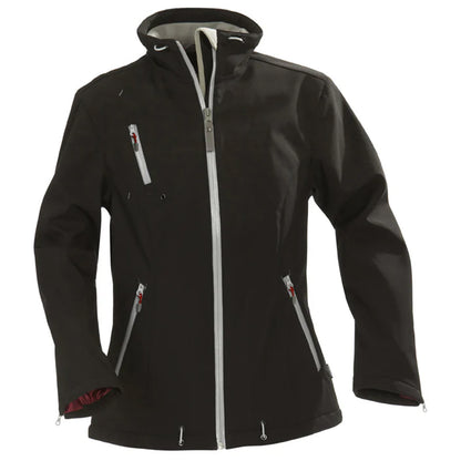 Black - Front - James Harvest Womens-Ladies Savannah Soft Shell Jacket