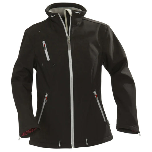Black - Front - James Harvest Womens-Ladies Savannah Soft Shell Jacket