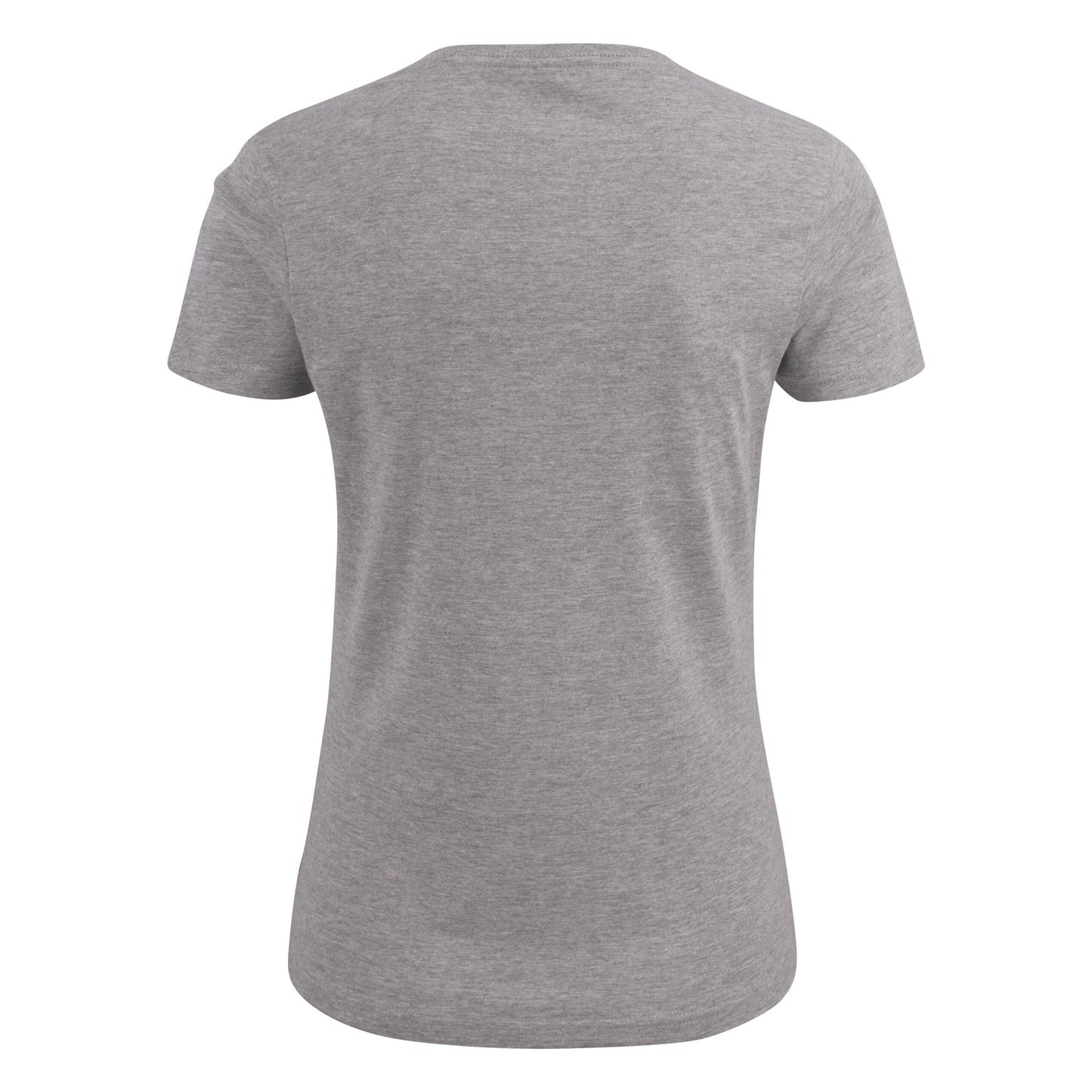 Grey Melange - Back - Printer Womens-Ladies Heavy V Neck T-Shirt