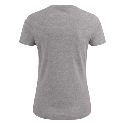 Grey Melange - Back - Printer Womens-Ladies Heavy V Neck T-Shirt