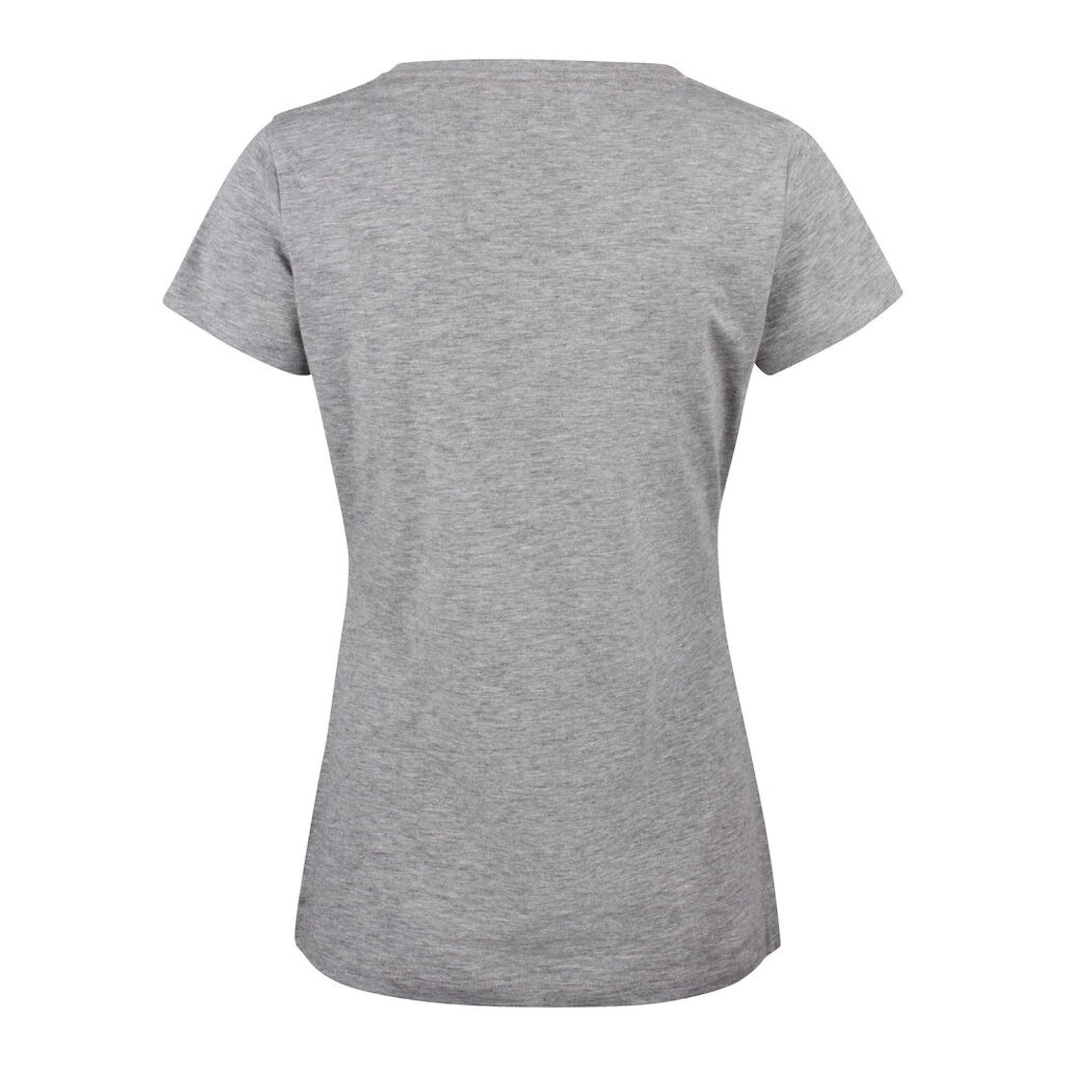 Grey Melange - Back - James Harvest Womens-Ladies Whailford V Neck T-Shirt