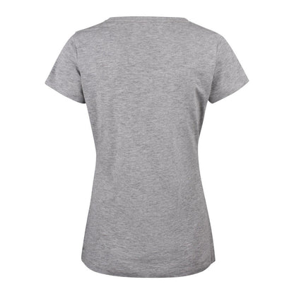 Grey Melange - Back - James Harvest Womens-Ladies Whailford V Neck T-Shirt