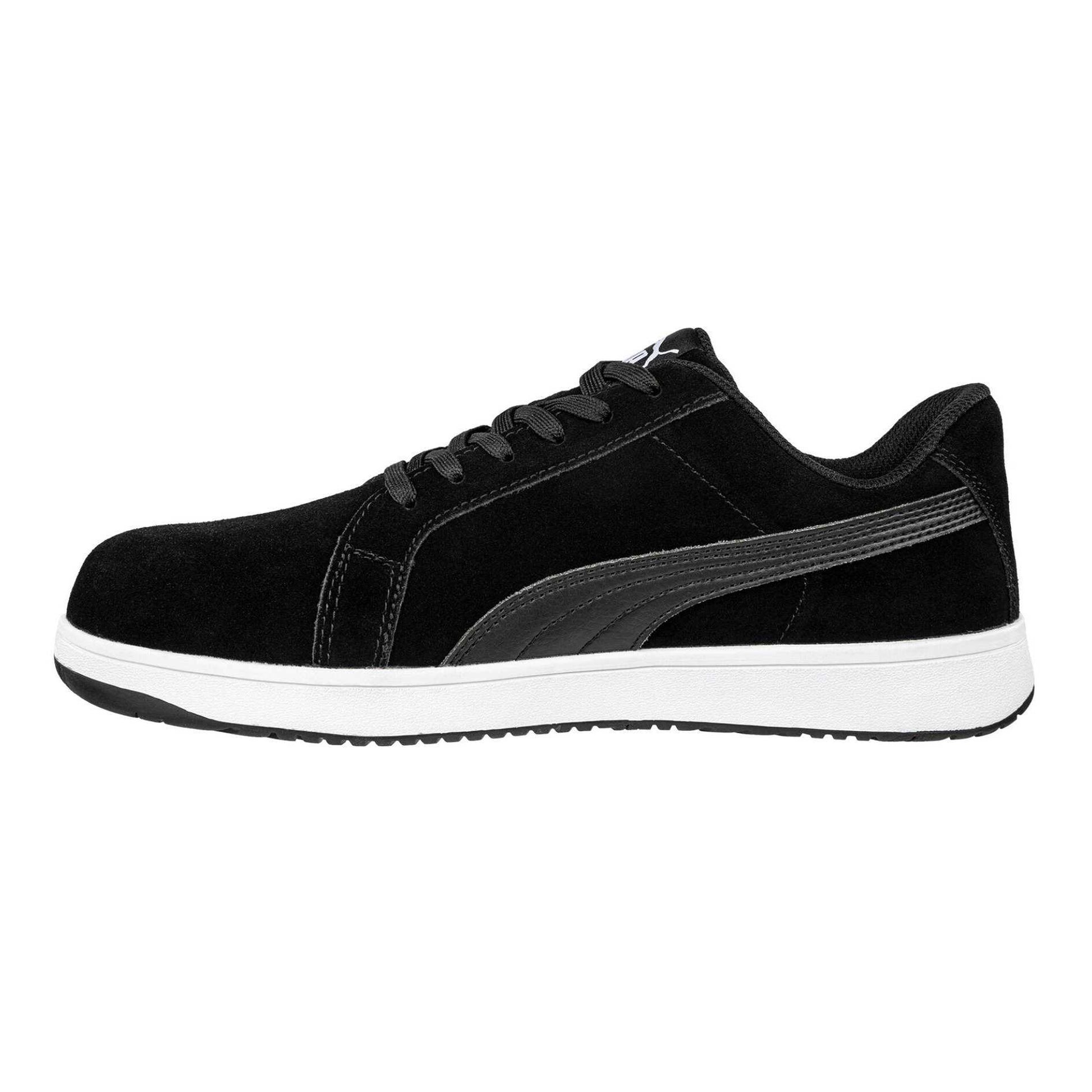 Black - Side - Puma Safety Mens Iconic Suede Low Trainers
