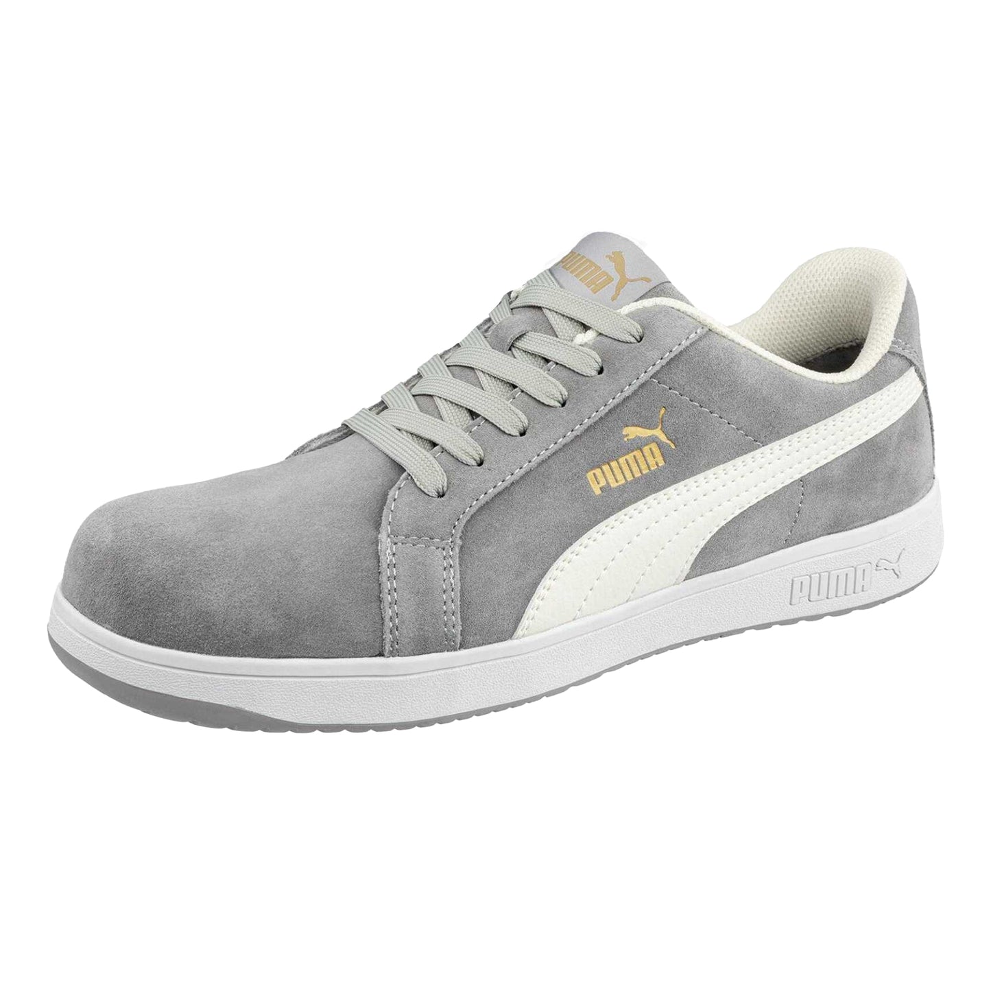 Grey - Front - Puma Safety Mens Iconic Suede Low Trainers