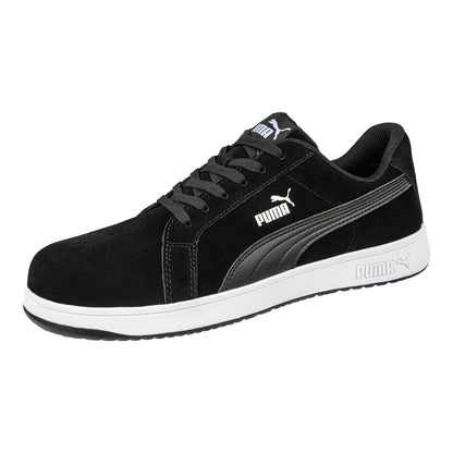 Black - Front - Puma Safety Mens Iconic Suede Low Trainers
