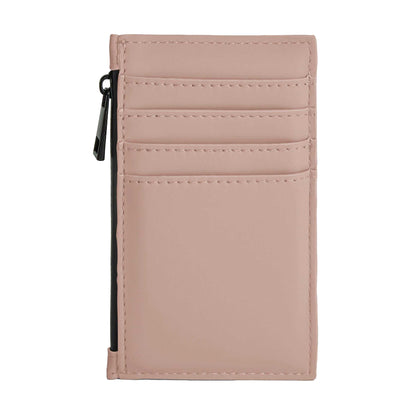 Nude Pink - Back - Bagbase Matte PU Card Holder