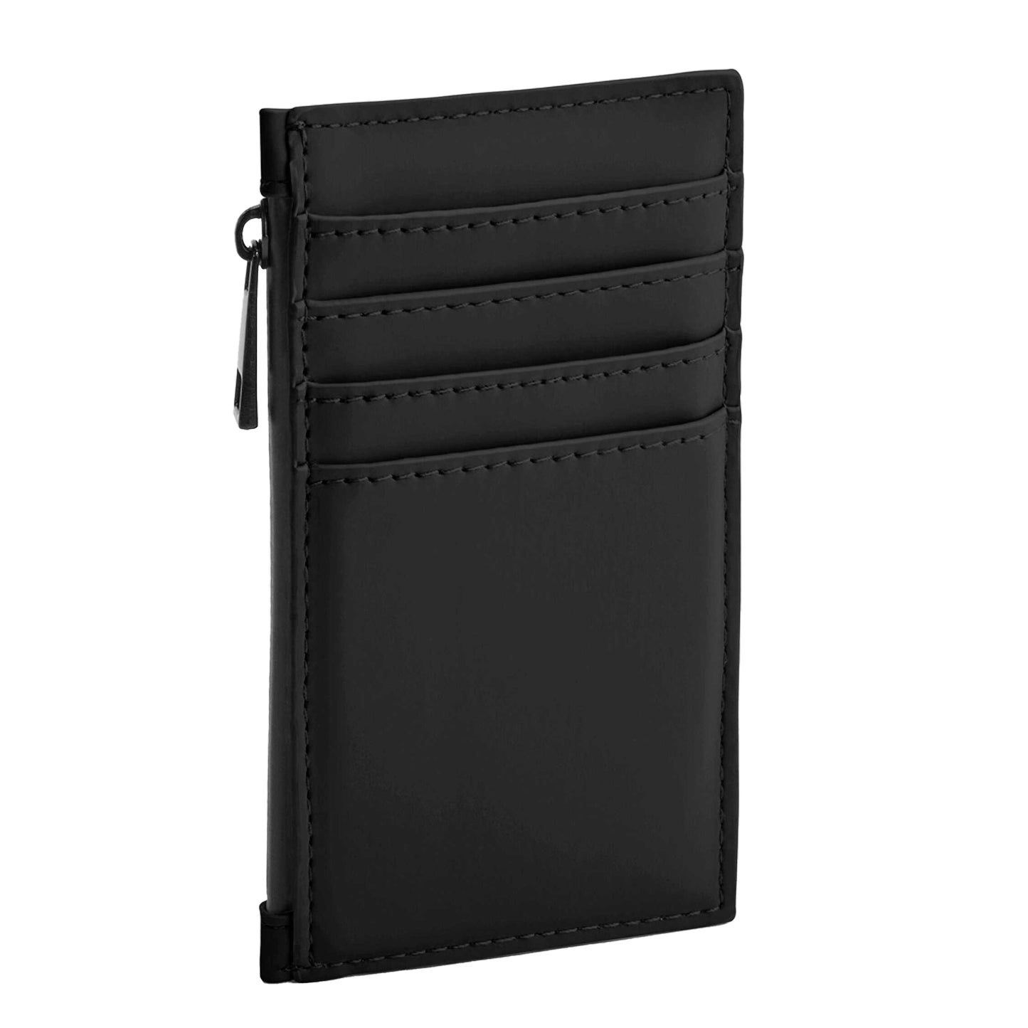 Black - Front - Bagbase Matte PU Card Holder