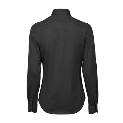 Black - Back - Tee Jays Womens-Ladies Stretch Active Shirt