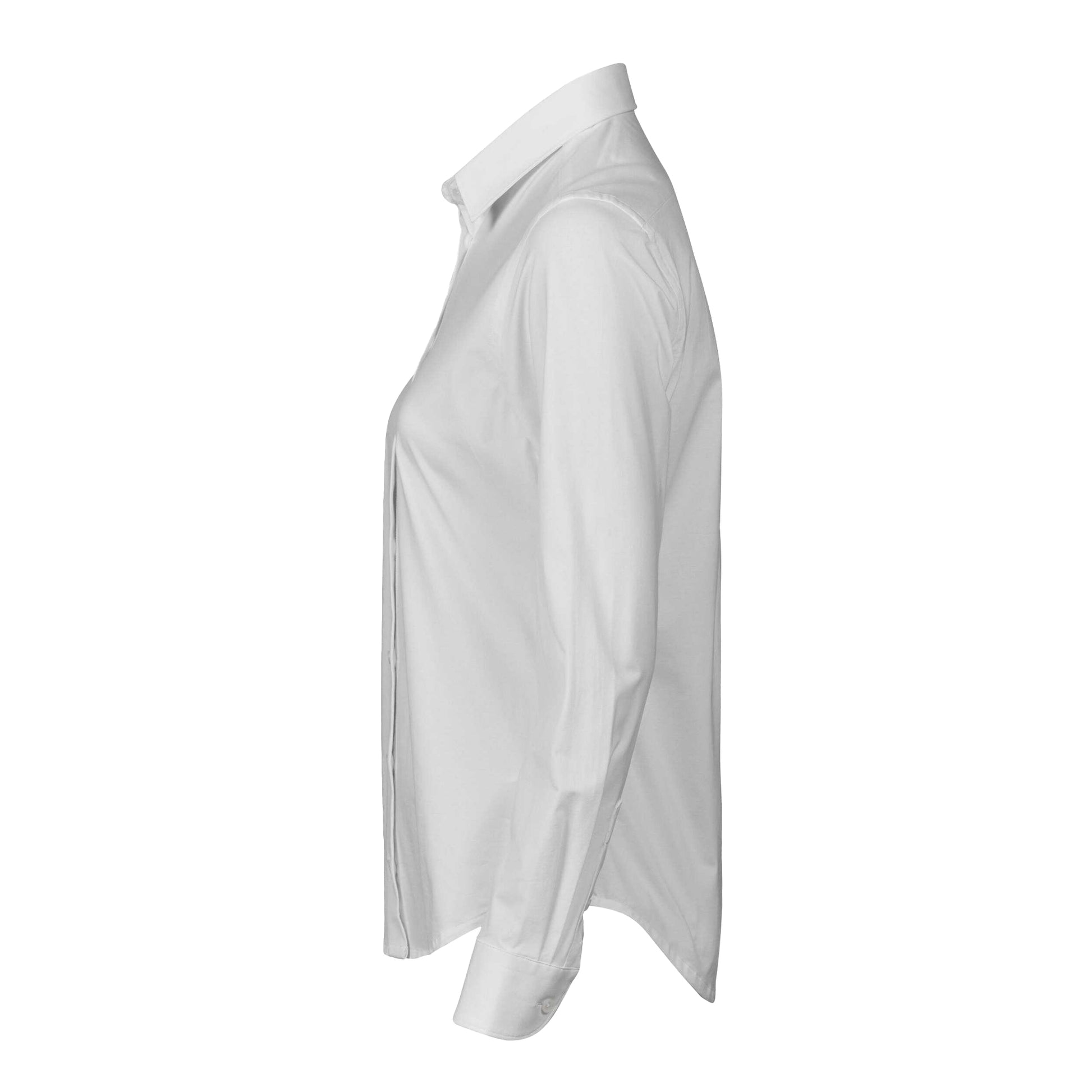 White - Side - Tee Jays Womens-Ladies Stretch Active Shirt