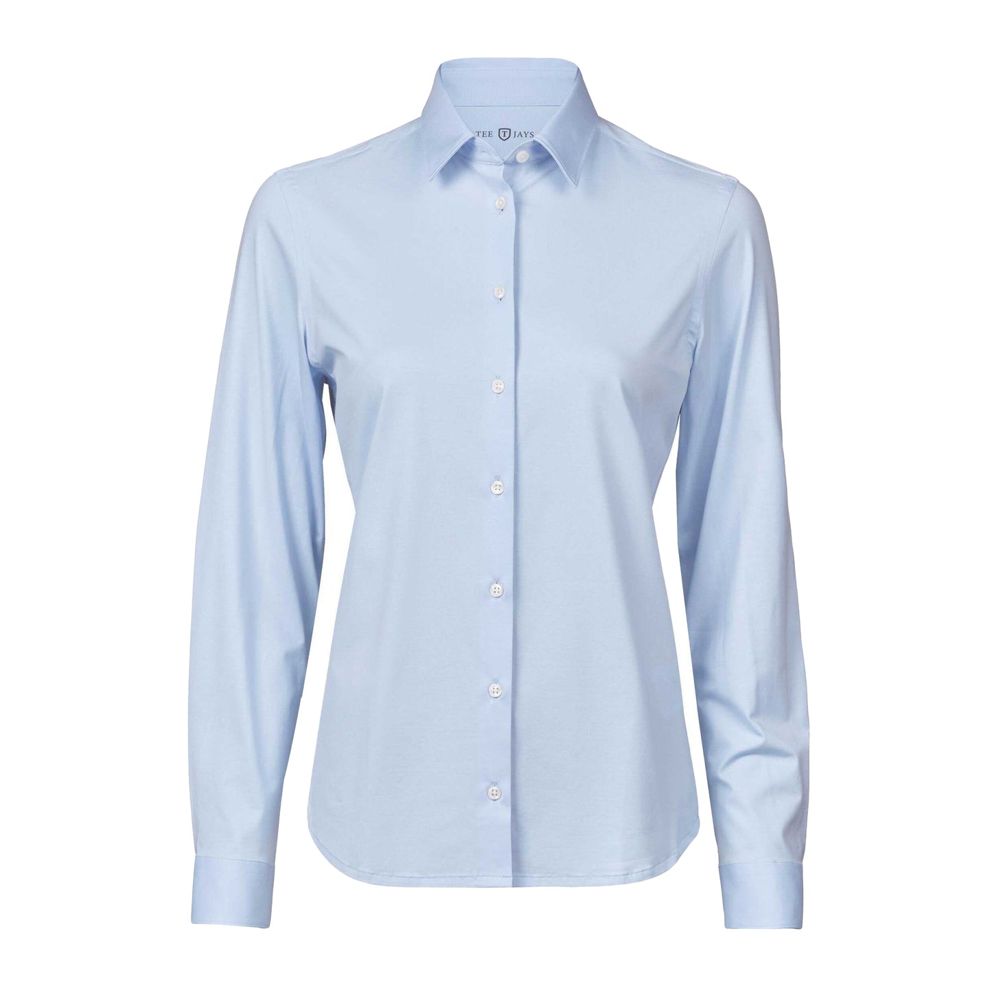 Light Blue - Front - Tee Jays Womens-Ladies Stretch Active Shirt