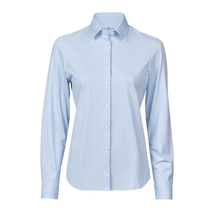Light Blue - Front - Tee Jays Womens-Ladies Stretch Active Shirt