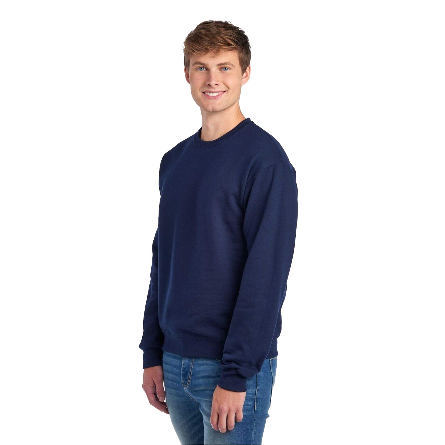 Navy Blue - Front - Jerzees Unisex Adult Nublend Sweatshirt