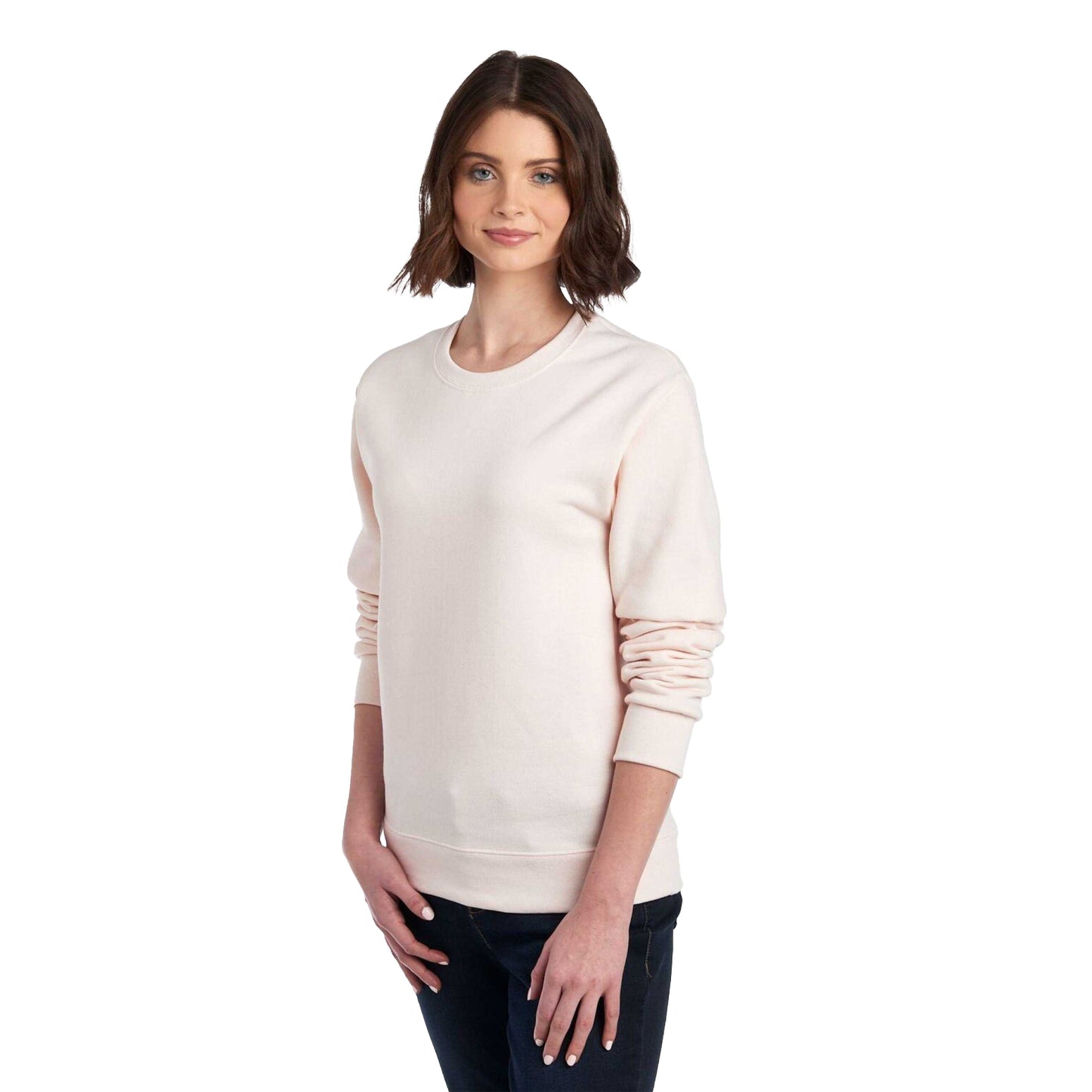 Sweet Cream Heather - Front - Jerzees Unisex Adult Nublend Sweatshirt