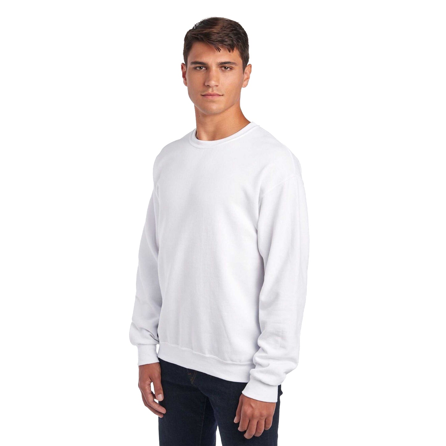 White - Front - Jerzees Unisex Adult Nublend Sweatshirt