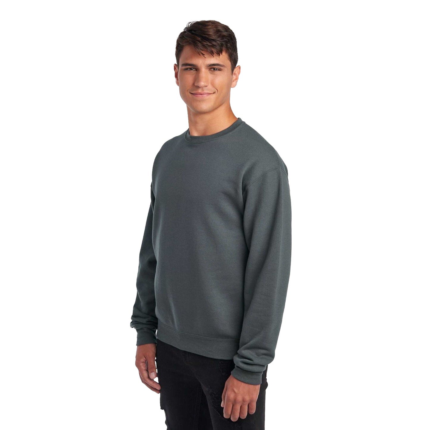 Charcoal Grey - Front - Jerzees Unisex Adult Nublend Sweatshirt
