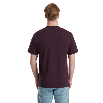 Dark Plum - Lifestyle - Fruit of the Loom Unisex Adult Pure Cotton T-Shirt