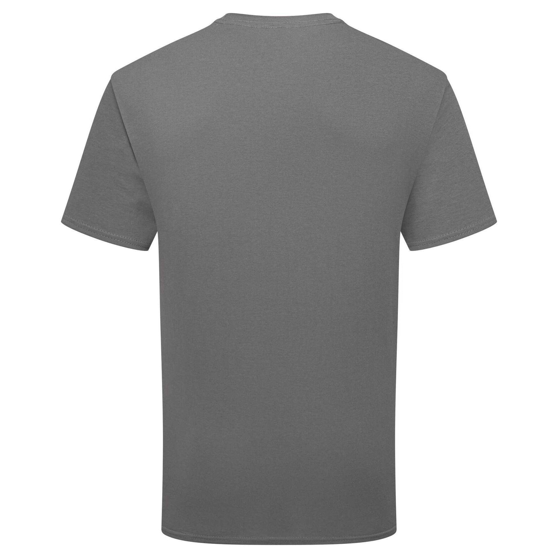 Light Graphite - Back - Fruit of the Loom Unisex Adult Pure Cotton T-Shirt