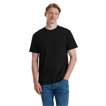 Black - Side - Fruit of the Loom Unisex Adult Pure Cotton T-Shirt