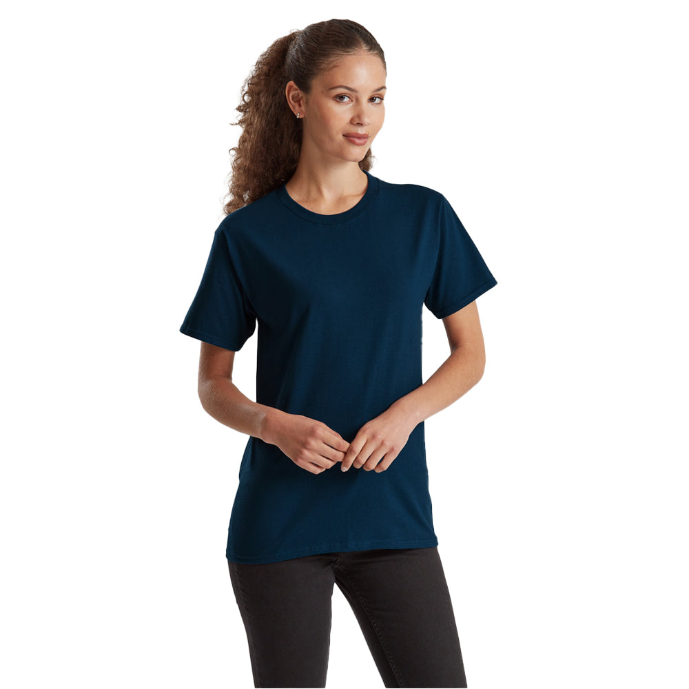 Mountain Blue - Side - Fruit of the Loom Unisex Adult Pure Cotton T-Shirt