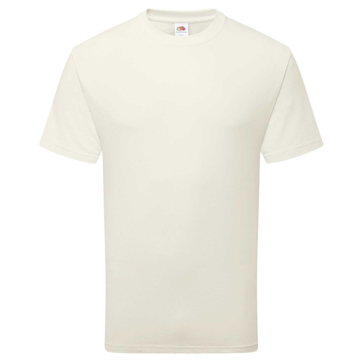 Natural - Front - Fruit of the Loom Unisex Adult Pure Cotton T-Shirt