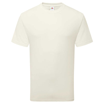 Natural - Front - Fruit of the Loom Unisex Adult Pure Cotton T-Shirt