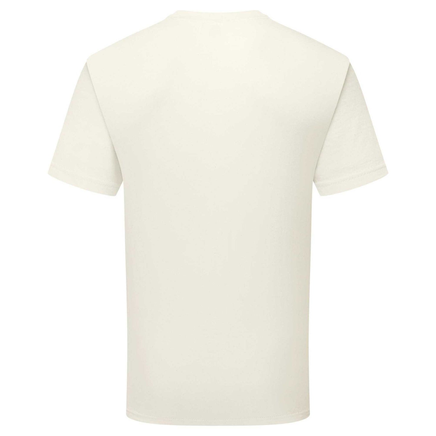 Natural - Back - Fruit of the Loom Unisex Adult Pure Cotton T-Shirt