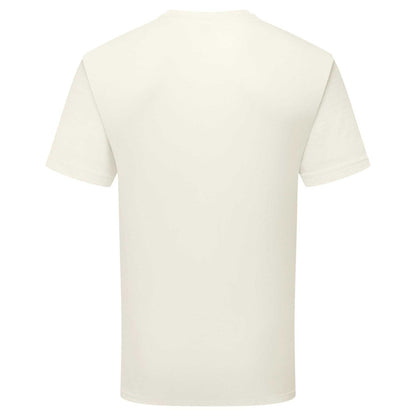 Natural - Back - Fruit of the Loom Unisex Adult Pure Cotton T-Shirt