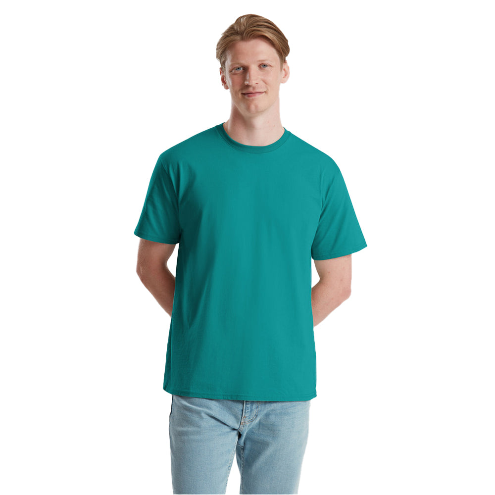 Ocean Teal - Side - Fruit of the Loom Unisex Adult Pure Cotton T-Shirt