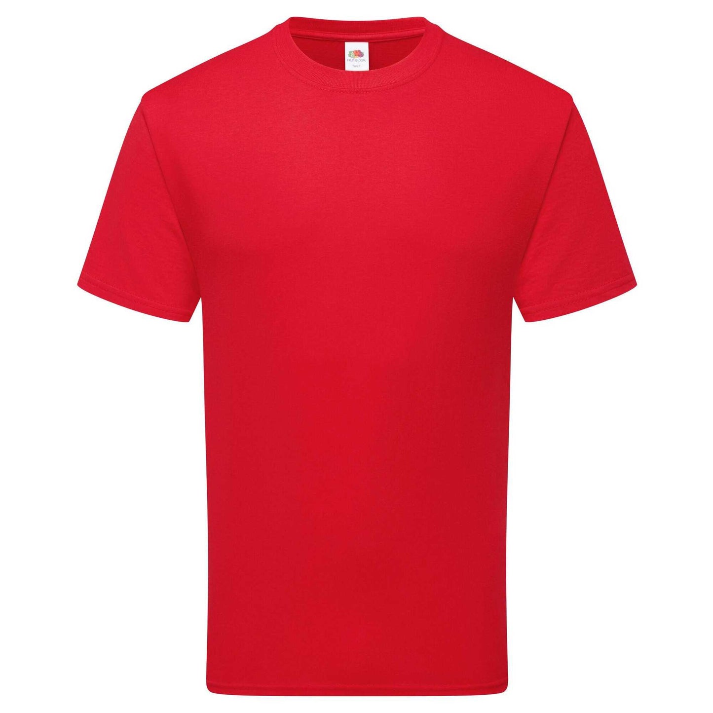 Red - Front - Fruit of the Loom Unisex Adult Pure Cotton T-Shirt